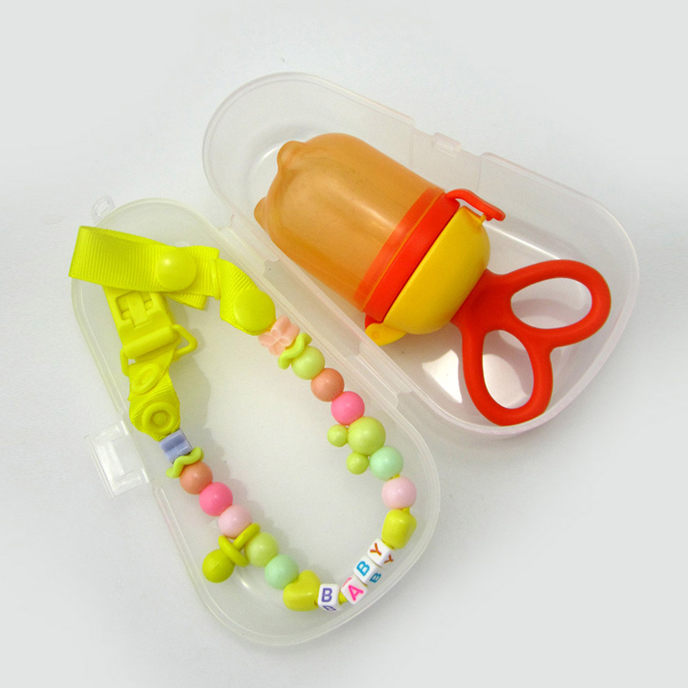 2Pcs Baby's Pacifier Set Cute Cartoon Pattern Beading Durable Baby Product