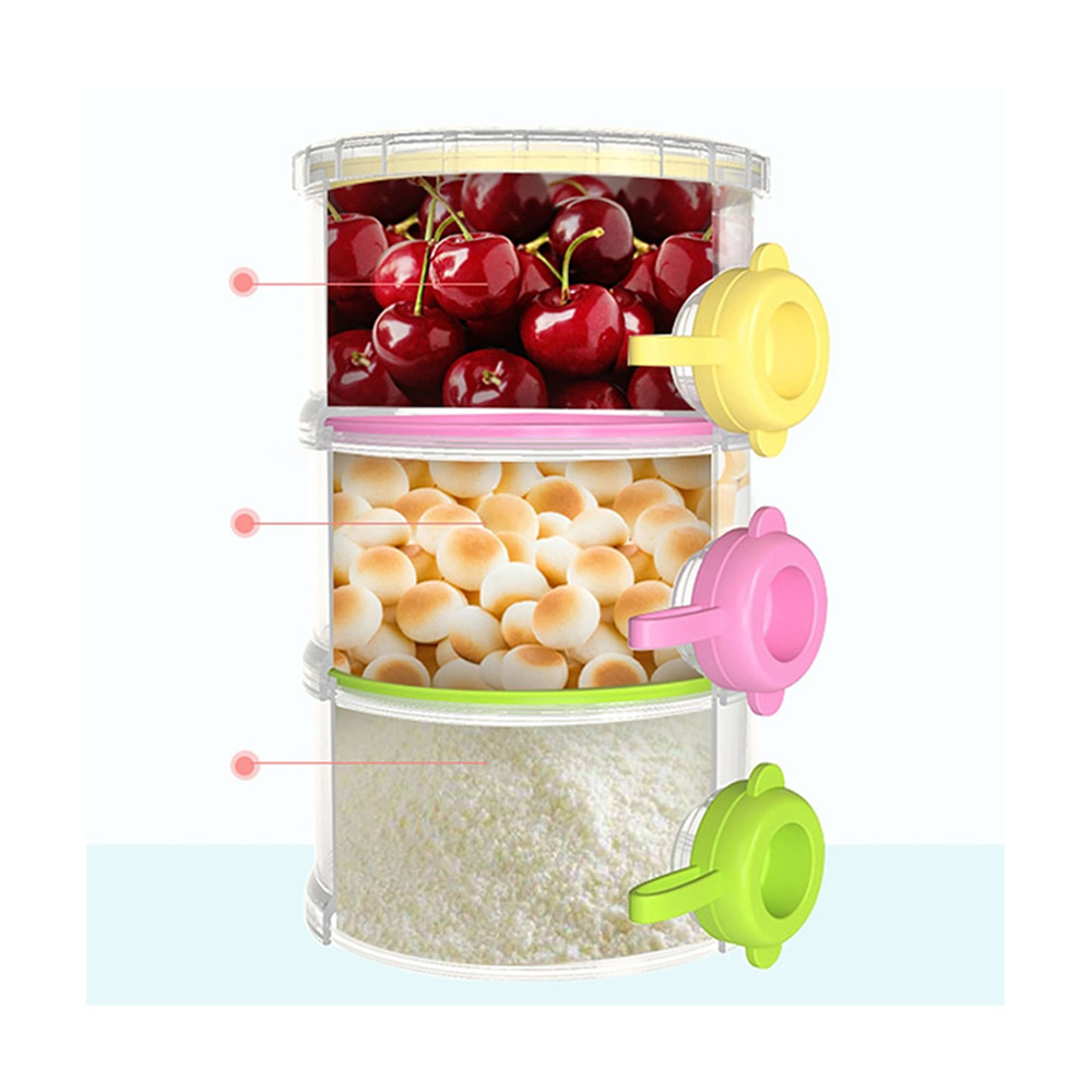 Baby's Storage Box 3 Layers Multi-Functional Milk Powder Container Portable Case