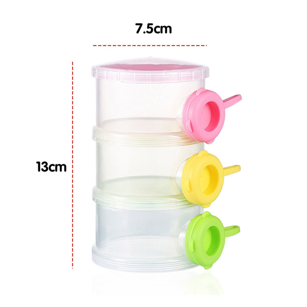 Baby's Storage Box 3 Layers Multi-Functional Milk Powder Container Portable Case