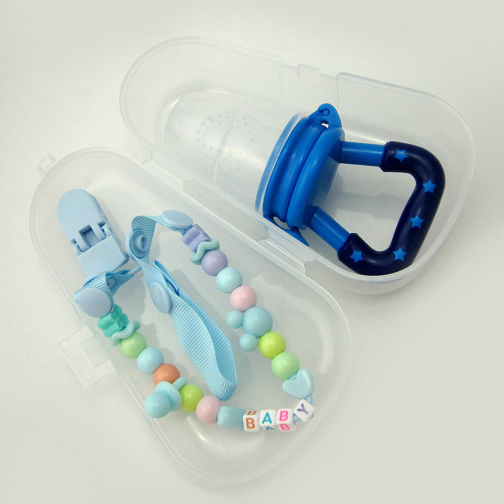 2Pcs Baby Fruit Dummy Pacifier Soother Clip Chain Set Infant Newborn Teething Be