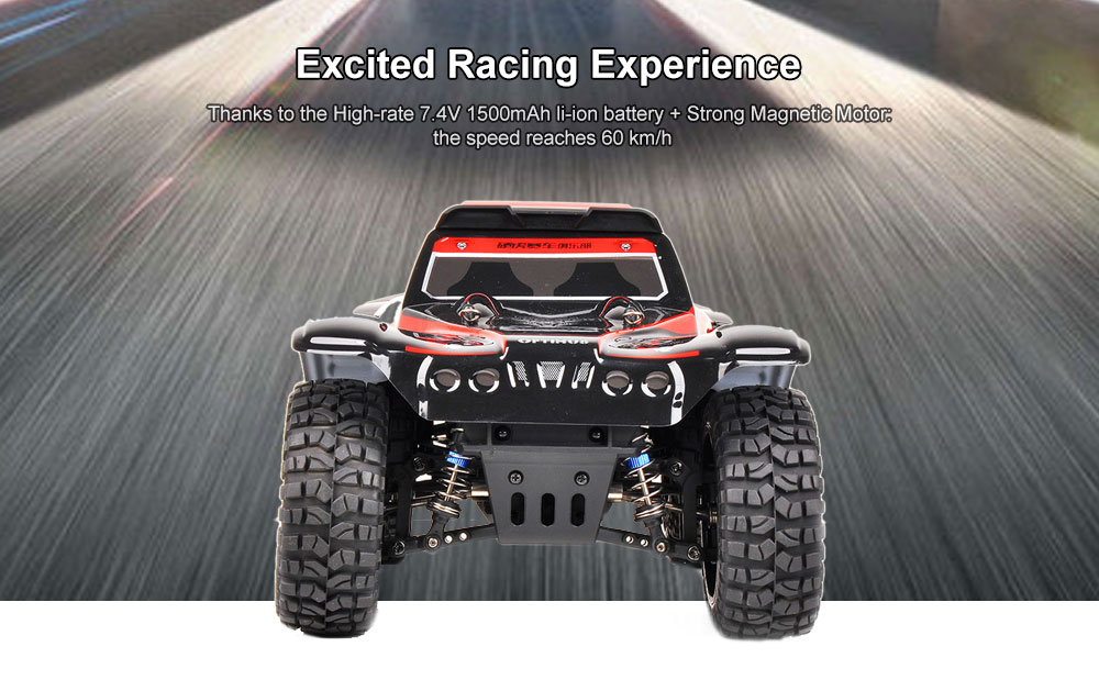 WLtoys 124012 1/12 4WD 60km/h Fast Racing RC Car 2.4G Independent Absorber Rubber Tire Off-road Crawler