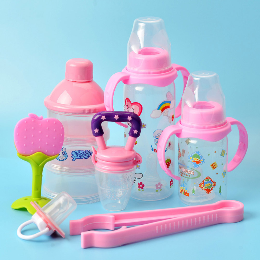 7Pcs Baby's Feeding Set Cute Cartoon Pattern Convenient Durable Baby Product 7Pcs Baby's Feeding Set Cute Cartoon Pattern Convenient Durable Baby Product