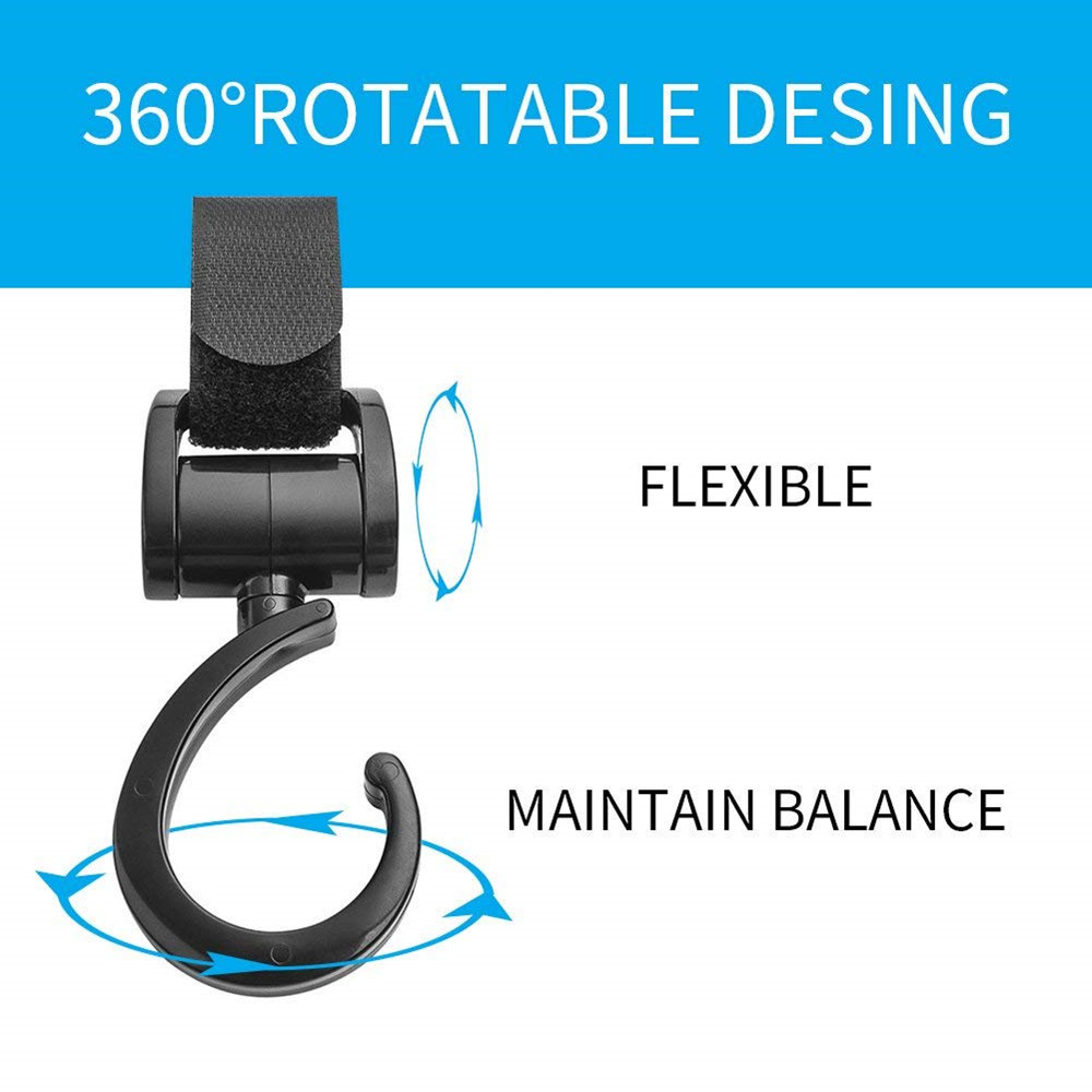 Multifunctional 360 Degree Rotating Stroller General Pram Hook 2PCS Multifunctional 360 Degree Rotating Stroller General Pram Hook 2PCS