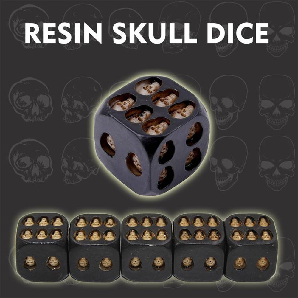 5PCS/SET Creative Skull Bones Dice Six Sided Skeleton Dice Club Pub Party Game