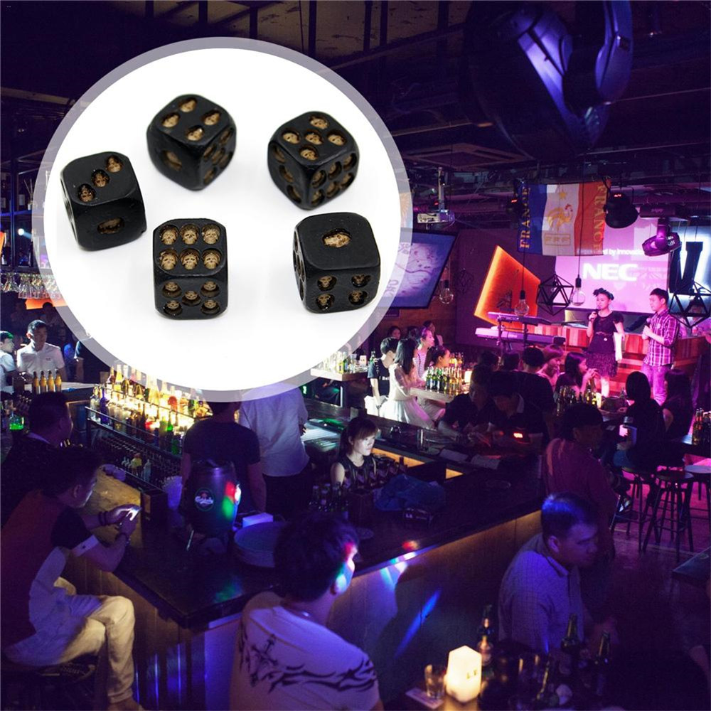 5PCS/SET Creative Skull Bones Dice Six Sided Skeleton Dice Club Pub Party Game