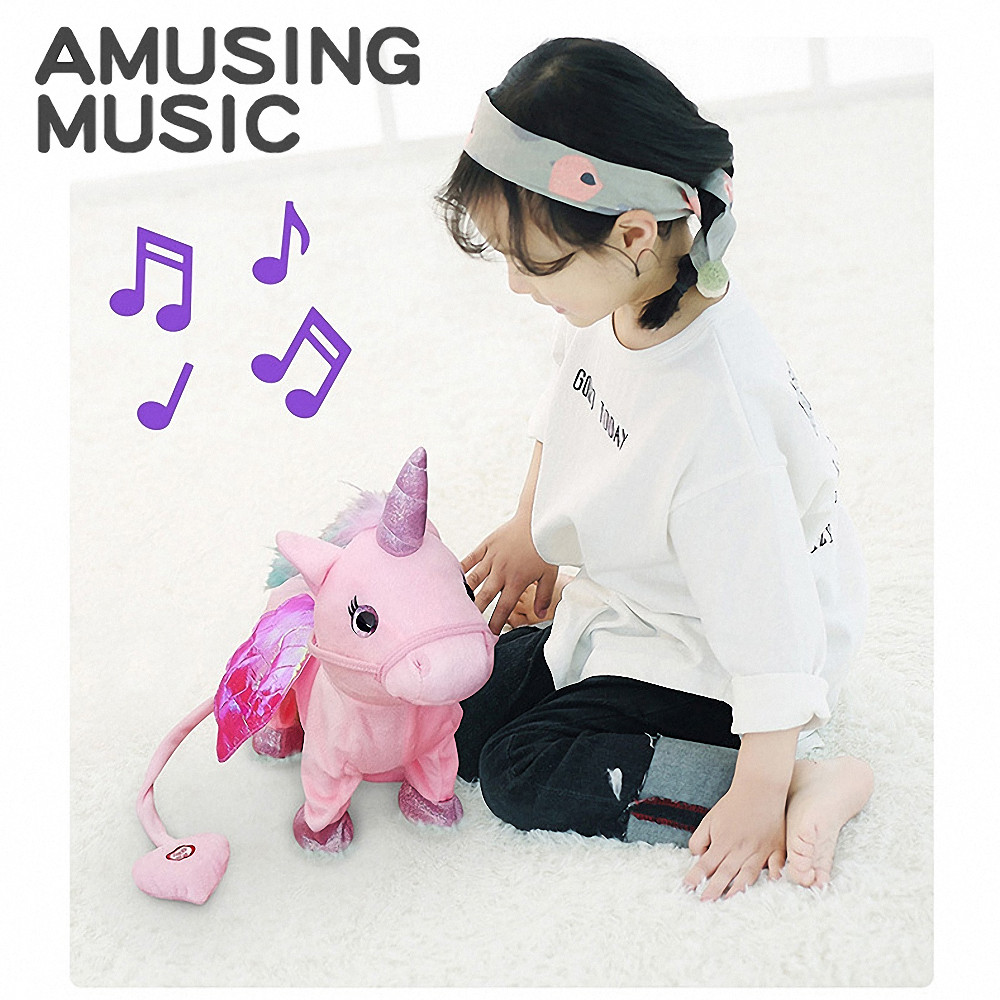 Walking Talking Unicorn Plush Toy With Singing Songs XMAS Gift Kids