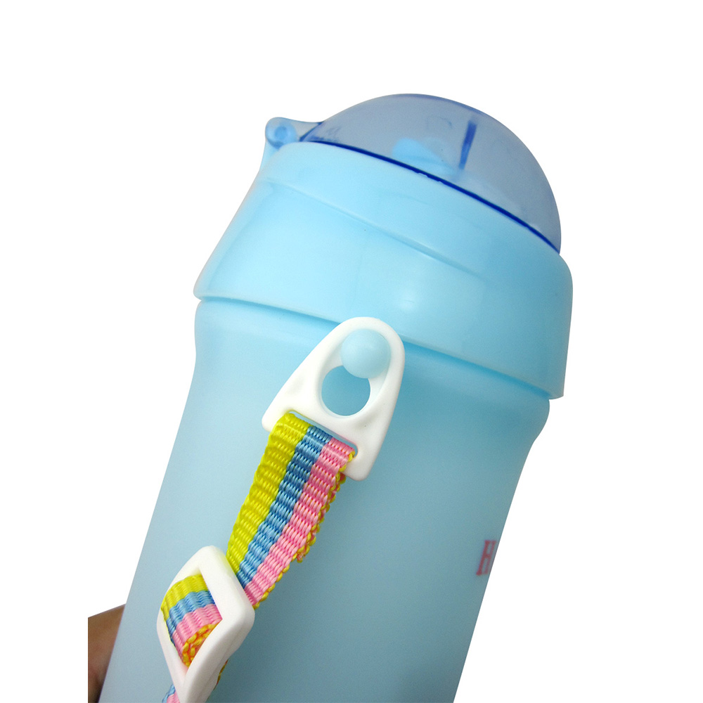 Baby Water Bottle With Straw Colorful Rope Cute Candy Pattern Kid Training Cup B