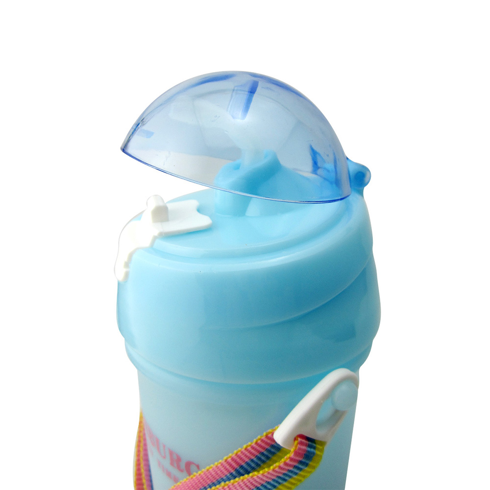 Baby Water Bottle With Straw Colorful Rope Cute Candy Pattern Kid Training Cup B