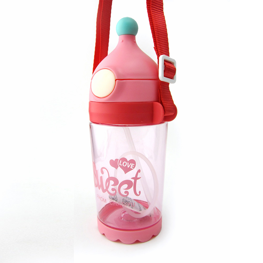 Kid's Water Bottle 400ml Letter Pattern Drink Training Cup