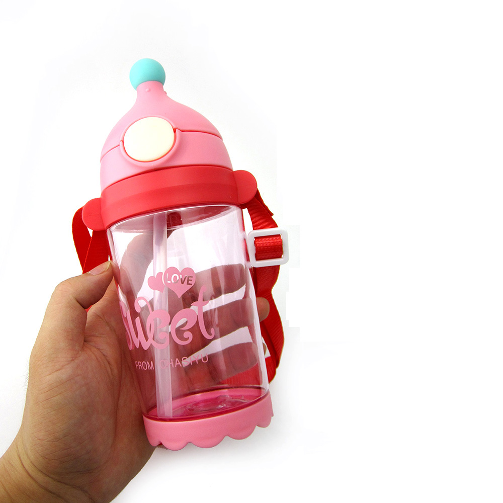 Kid's Water Bottle 400ml Letter Pattern Drink Training Cup