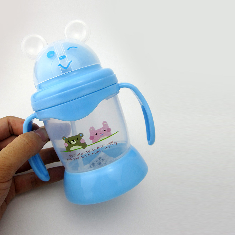 Baby's Drinking Cup 250MLCute Cartoon Animal Pattern Convenient Durable Bottle