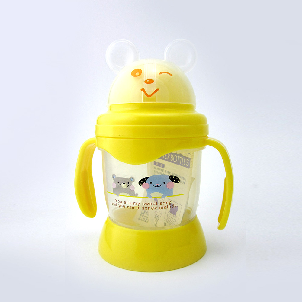 Baby's Drinking Cup 250MLCute Cartoon Animal Pattern Convenient Durable Bottle