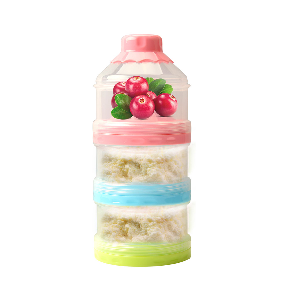 Baby's Milk Po Box 3 Layers Multi-Functional Milk Powder Container Portable Case