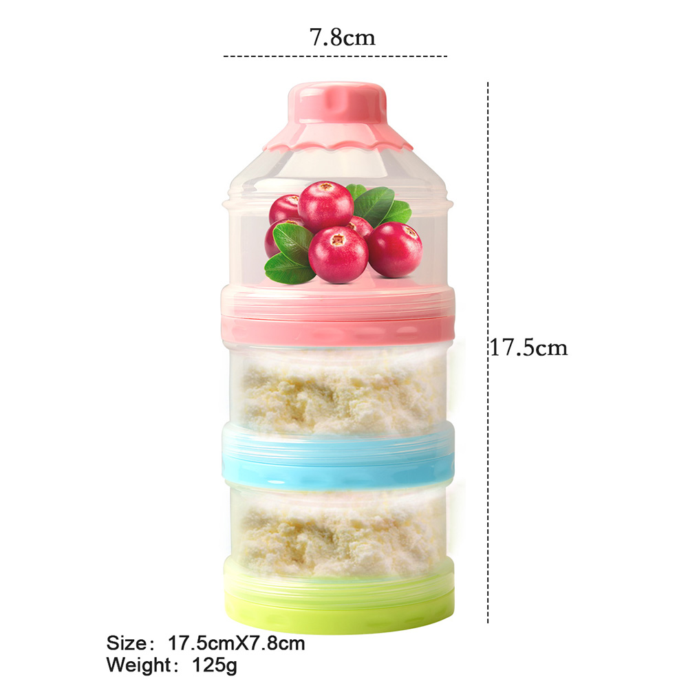 Baby's Milk Po Box 3 Layers Multi-Functional Milk Powder Container Portable Case