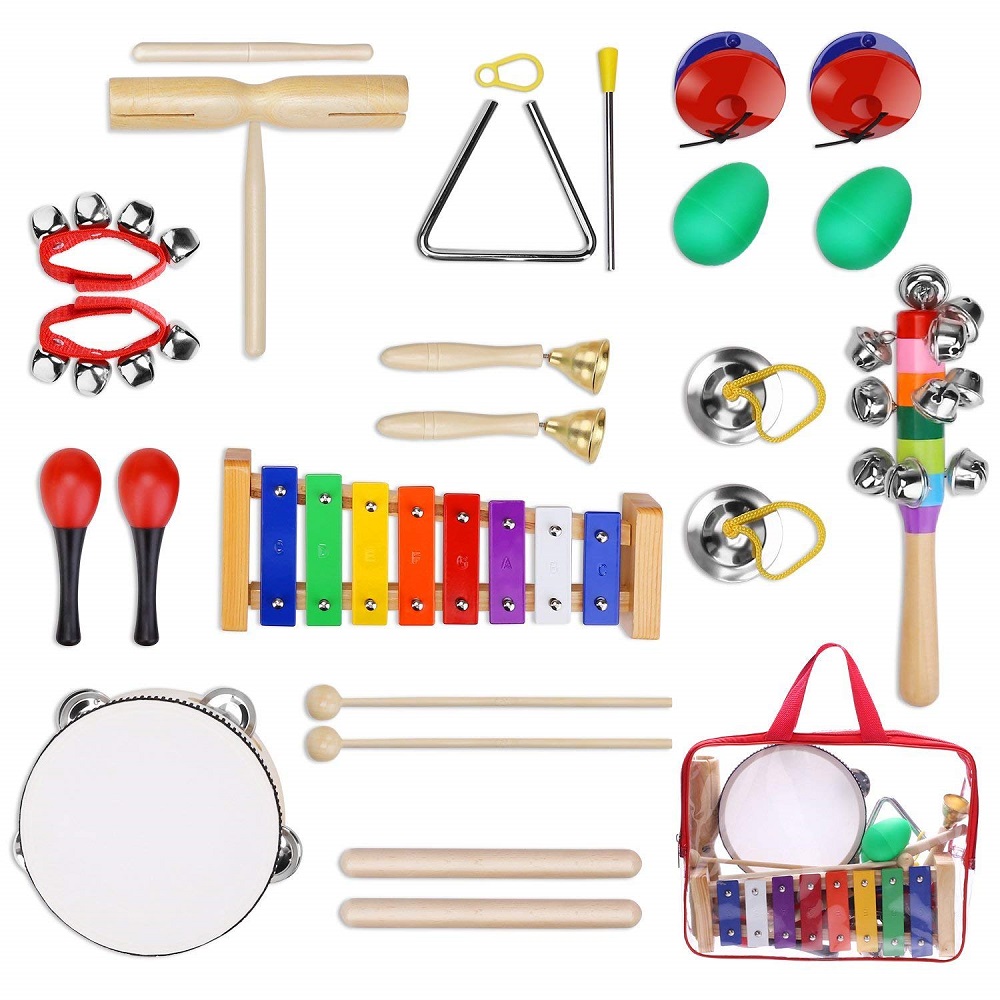Kids Musical Instruments Tamborines Drum Set 12Pcs Xylophone Percussion Toy Kids Musical Instruments Tamborines Drum Set 12Pcs Xylophone Percussion Toy
