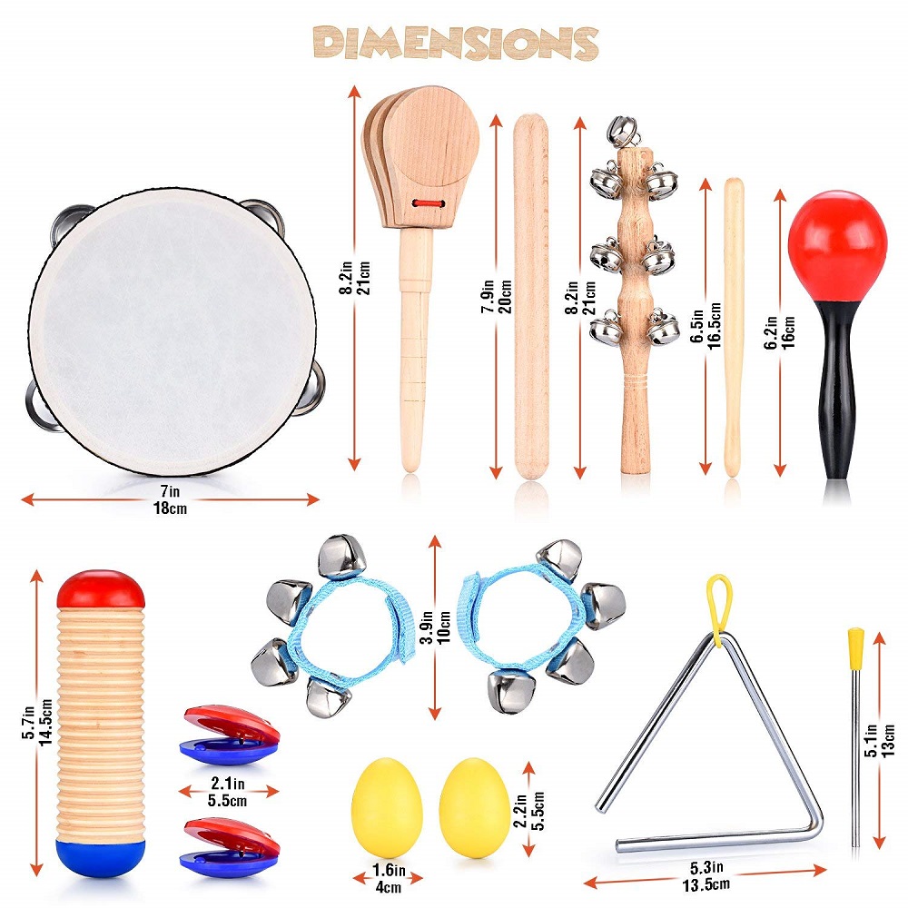 Toddler Musical Instruments - 18 Pcs Toddler Musical Instruments - 18 Pcs