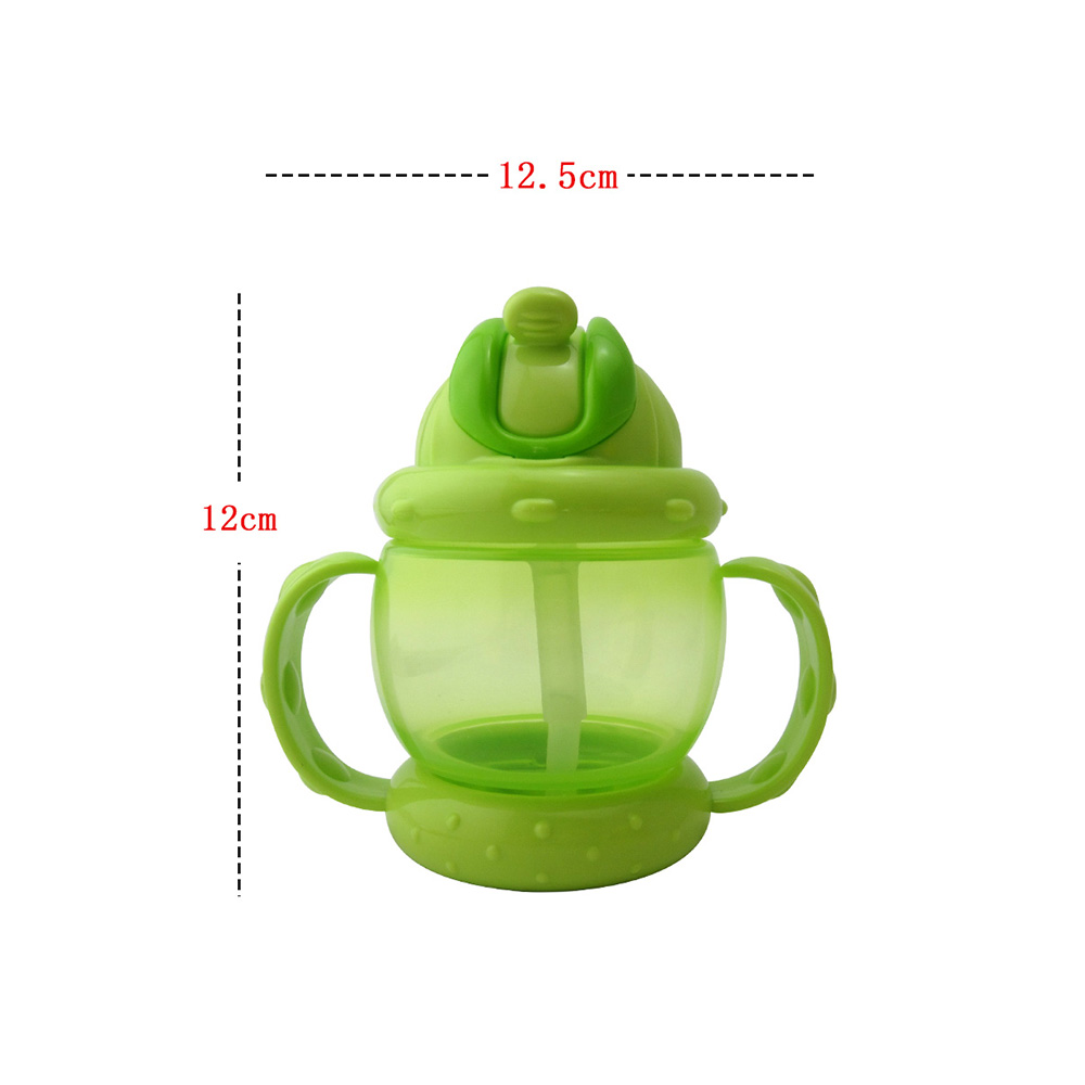 Baby Sippy Cup Solid Color High Quality Straw 240 ML Double Handles Water Bottle Baby Sippy Cup Solid Color High Quality Straw 240 ML Double Handles Water Bottle