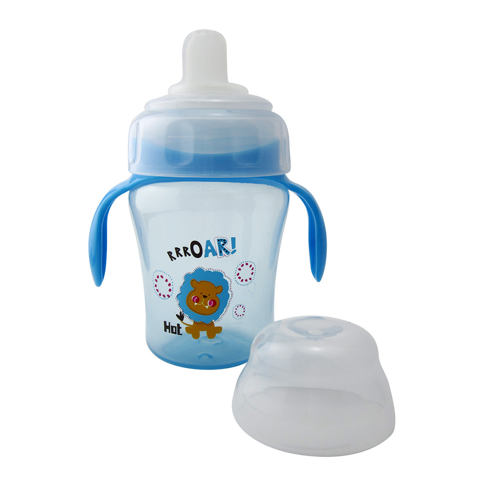 Baby Sippy Cup 240ML Cartoon Animal Double Handle Training Cup Drinking