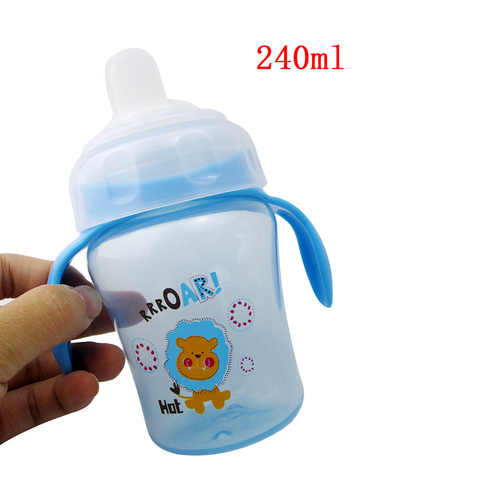 Baby Sippy Cup 240ML Cartoon Animal Double Handle Training Cup Drinking