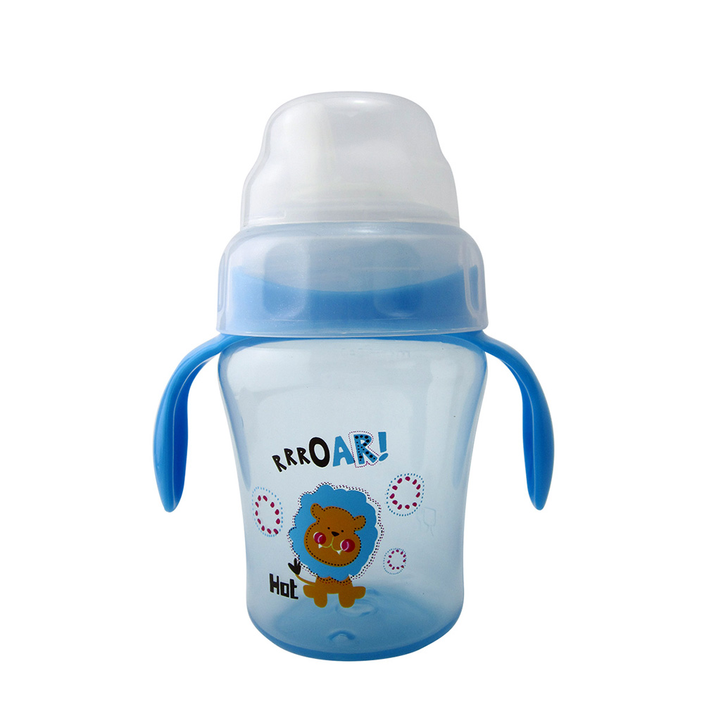 Baby Sippy Cup 240ML Cartoon Animal Double Handle Training Cup Drinking