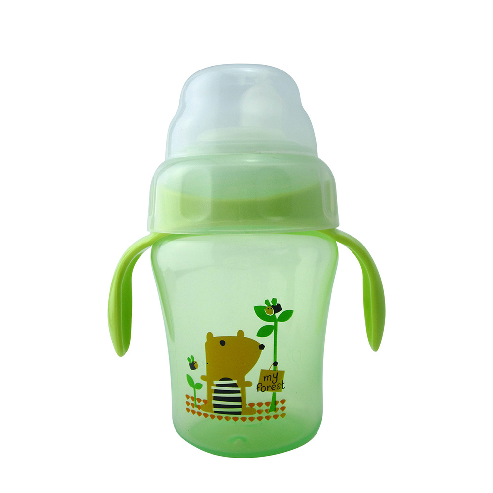 Baby Sippy Cup 240ML Cartoon Animal Double Handle Training Cup Drinking