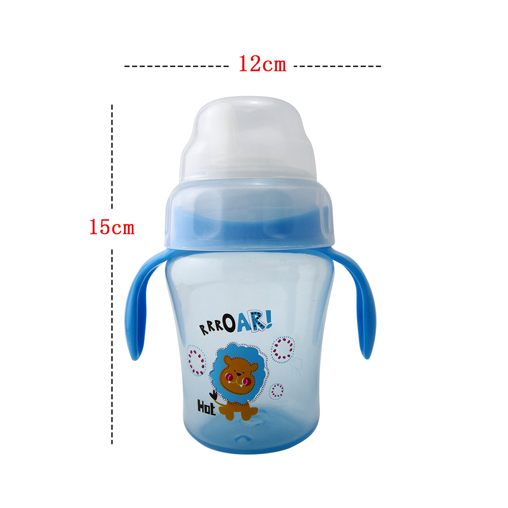 Baby Sippy Cup 240ML Cartoon Animal Double Handle Training Cup Drinking