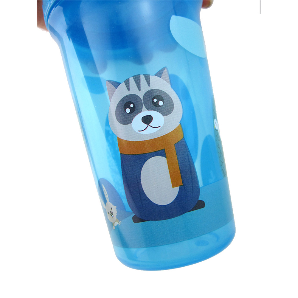 Baby Drinking Cup 300ML Cute Cartoon Animal Pattern Training Baby Drinking Cup 300ML Cute Cartoon Animal Pattern Training