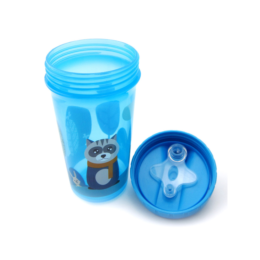 Baby Drinking Cup 300ML Cute Cartoon Animal Pattern Training Baby Drinking Cup 300ML Cute Cartoon Animal Pattern Training
