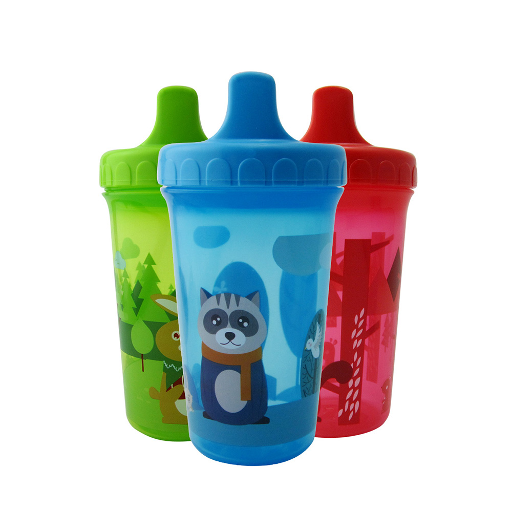 Baby Drinking Cup 300ML Cute Cartoon Animal Pattern Training Baby Drinking Cup 300ML Cute Cartoon Animal Pattern Training
