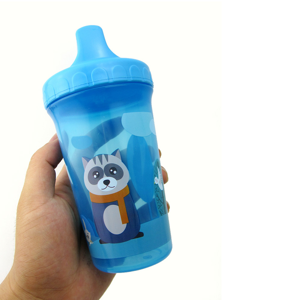 Baby Drinking Cup 300ML Cute Cartoon Animal Pattern Training Baby Drinking Cup 300ML Cute Cartoon Animal Pattern Training