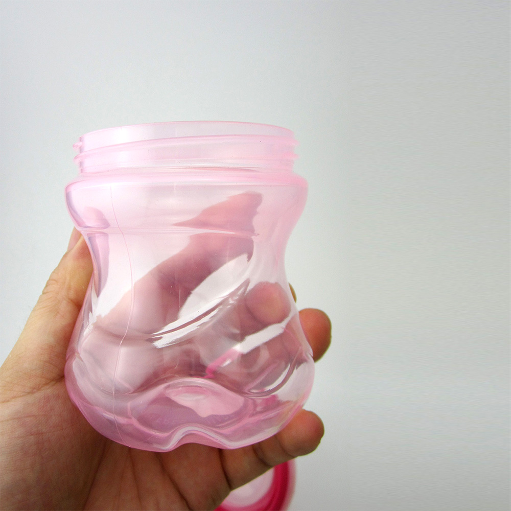 250ML Baby Sippy Cup Double Handle Infant Drinking Training Straw Bottle