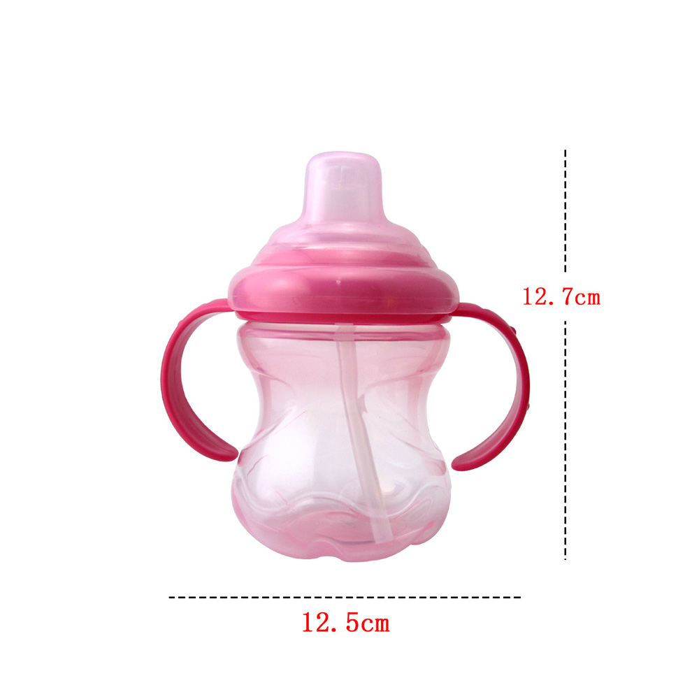 250ML Baby Sippy Cup Double Handle Infant Drinking Training Straw Bottle 250ML Baby Sippy Cup Double Handle Infant Drinking Training Straw Bottle
