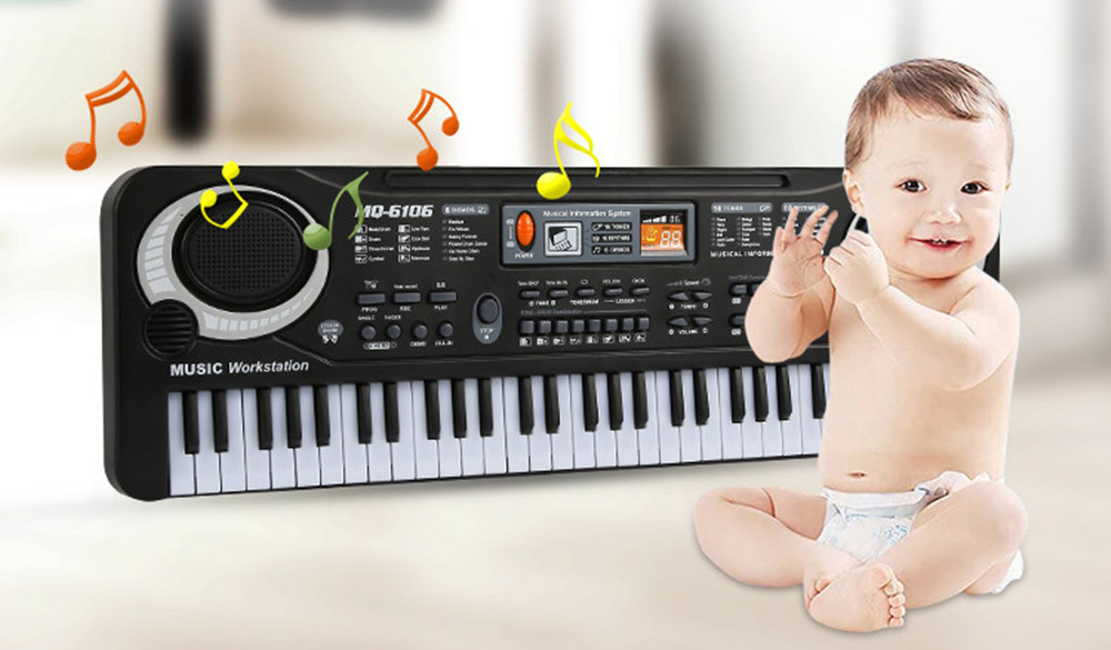61KEY Digital Music Electronic Musical Instrument with Microphone