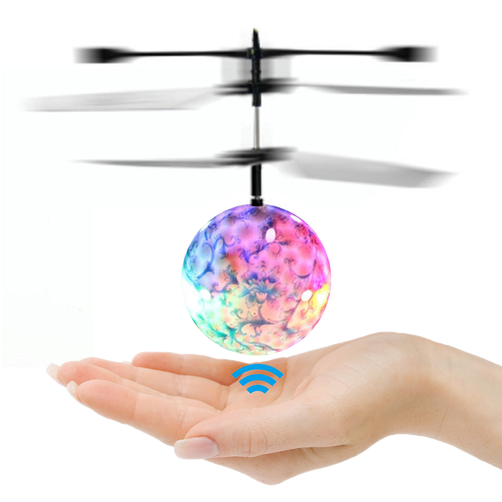 Kids Novelty Toys Induction Flying Ball Colorful Flashing