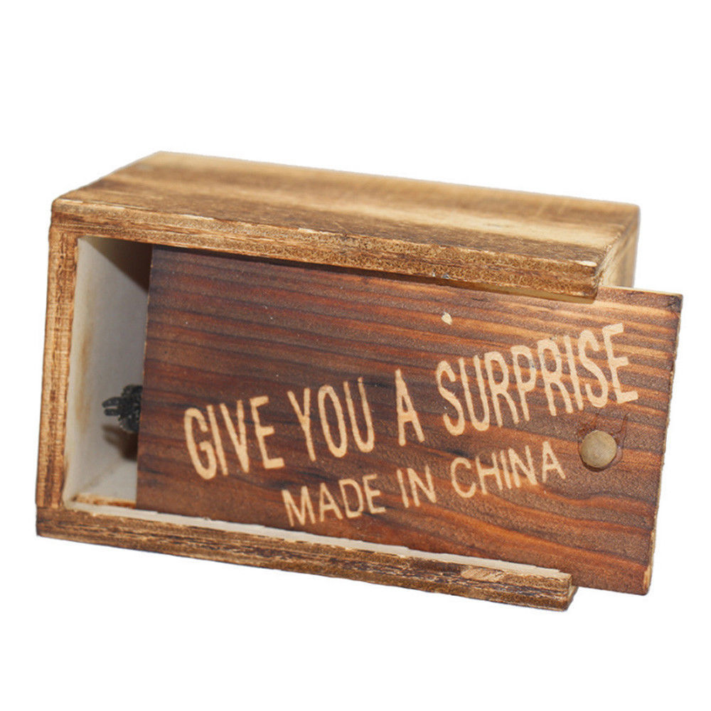 Parrokmon Wooden Surprise Box Scare Box Spider Prank Wooden Scarebox Joke Parrokmon Wooden Surprise Box Scare Box Spider Prank Wooden Scarebox Joke