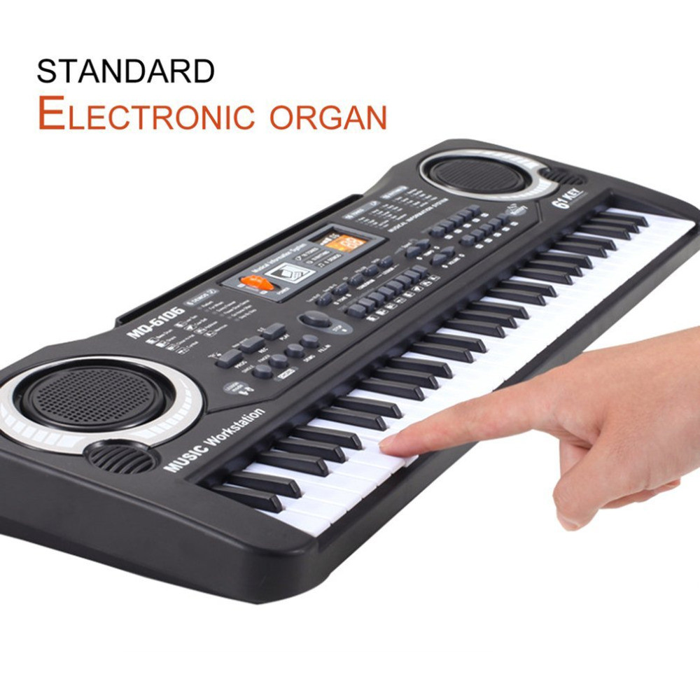 Multifunctional Mini Electronic Piano with Microphone 61 Keys Toy for Children