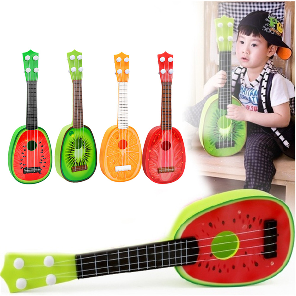 Children Learn Guitar 4 Strings Mini Fruit Play Musical Instruments toy