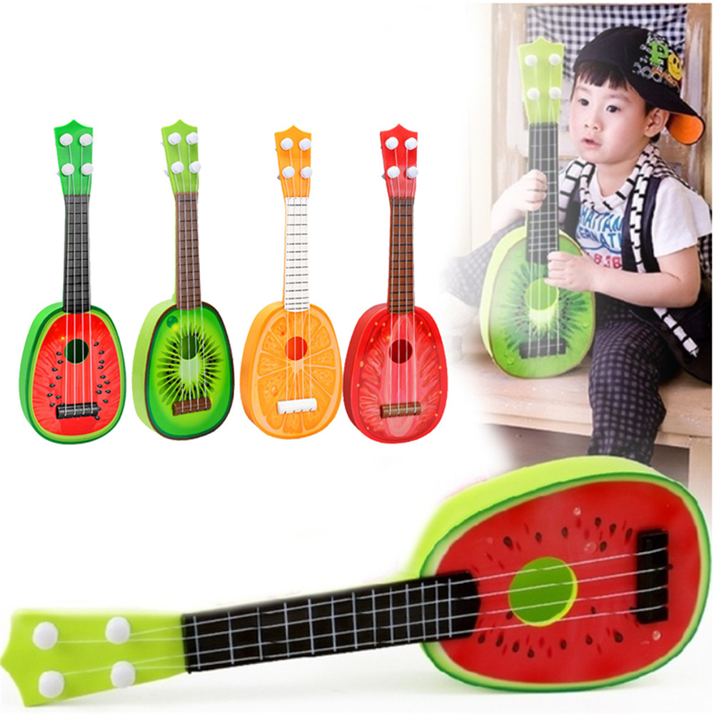 Children Learn Guitar 4 Strings Mini Fruit Play Musical Instruments toy Children Learn Guitar 4 Strings Mini Fruit Play Musical Instruments toy