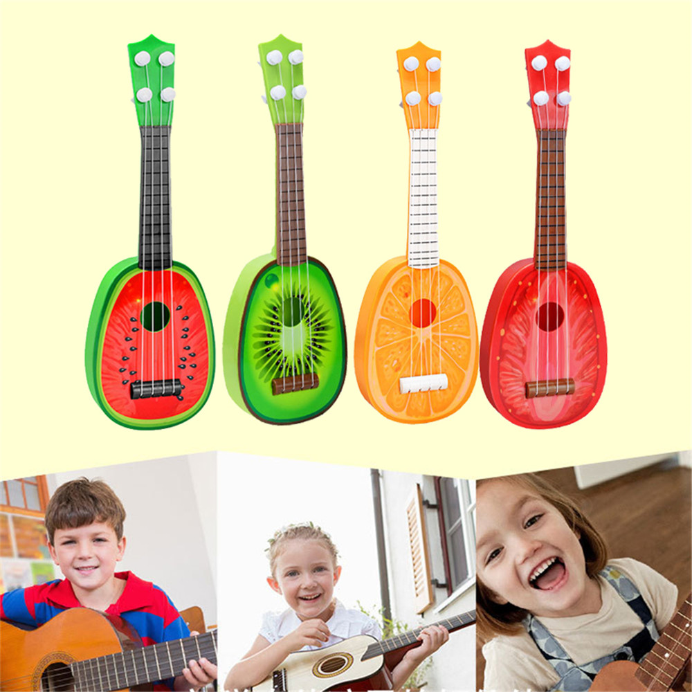 Children Learn Guitar 4 Strings Mini Fruit Play Musical Instruments toy Children Learn Guitar 4 Strings Mini Fruit Play Musical Instruments toy