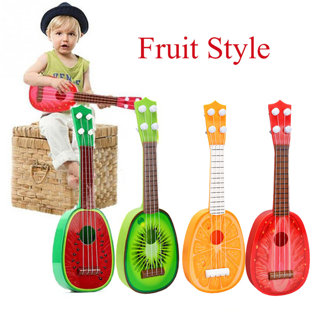 Children Learn Guitar 4 Strings Mini Fruit Play Musical Instruments toy Children Learn Guitar 4 Strings Mini Fruit Play Musical Instruments toy