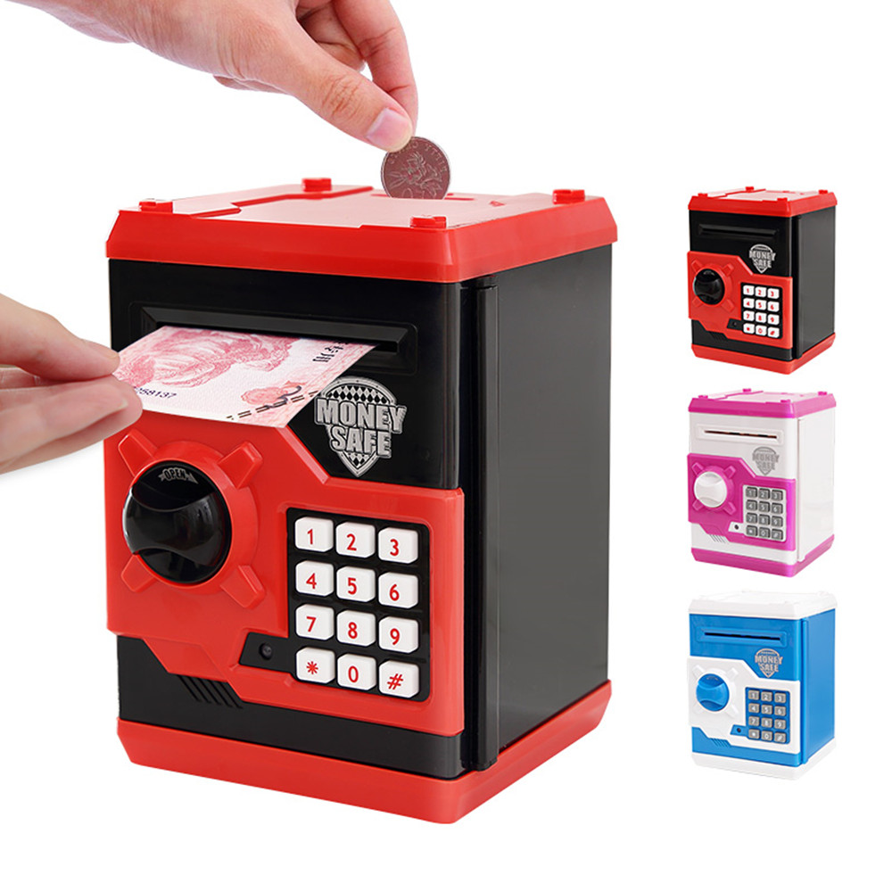 Mini ATM Money Box Safety Electronic Password Coin Cash Deposit Machine Mini ATM Money Box Safety Electronic Password Coin Cash Deposit Machine