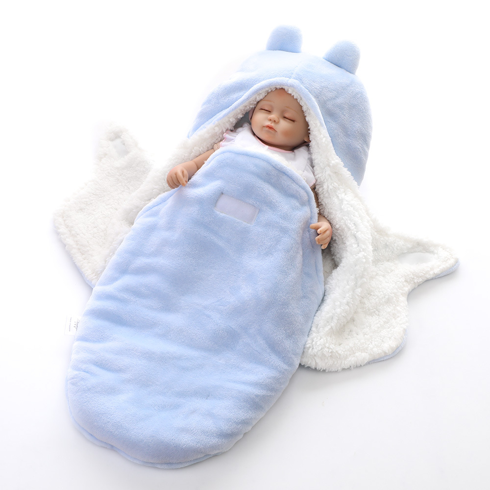 Baby Swaddling Soft Comfortable Warm Baby Blanket - Pink - 4Z80596614