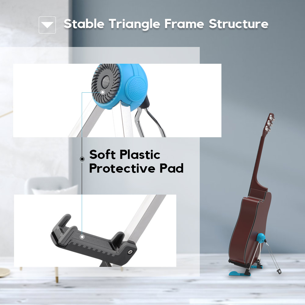 Qiaolejiang GGS - 03 Foldable A-frame Guitar Stand Instruments Holder Bracket Qiaolejiang GGS - 03 Foldable A-frame Guitar Stand Instruments Holder Bracket