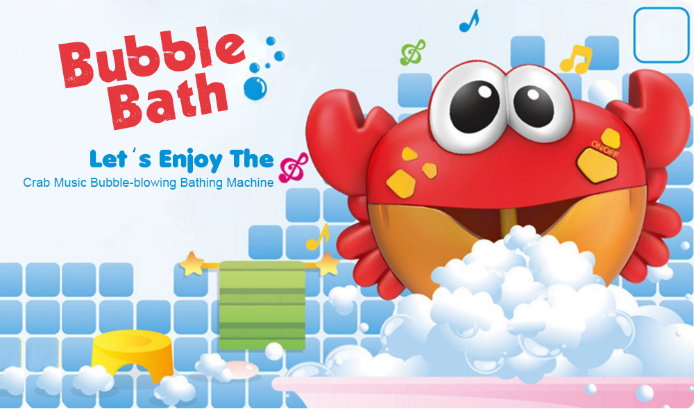 Crab Music Non-toxic Bathing Bubble-blowing Machine for Kids