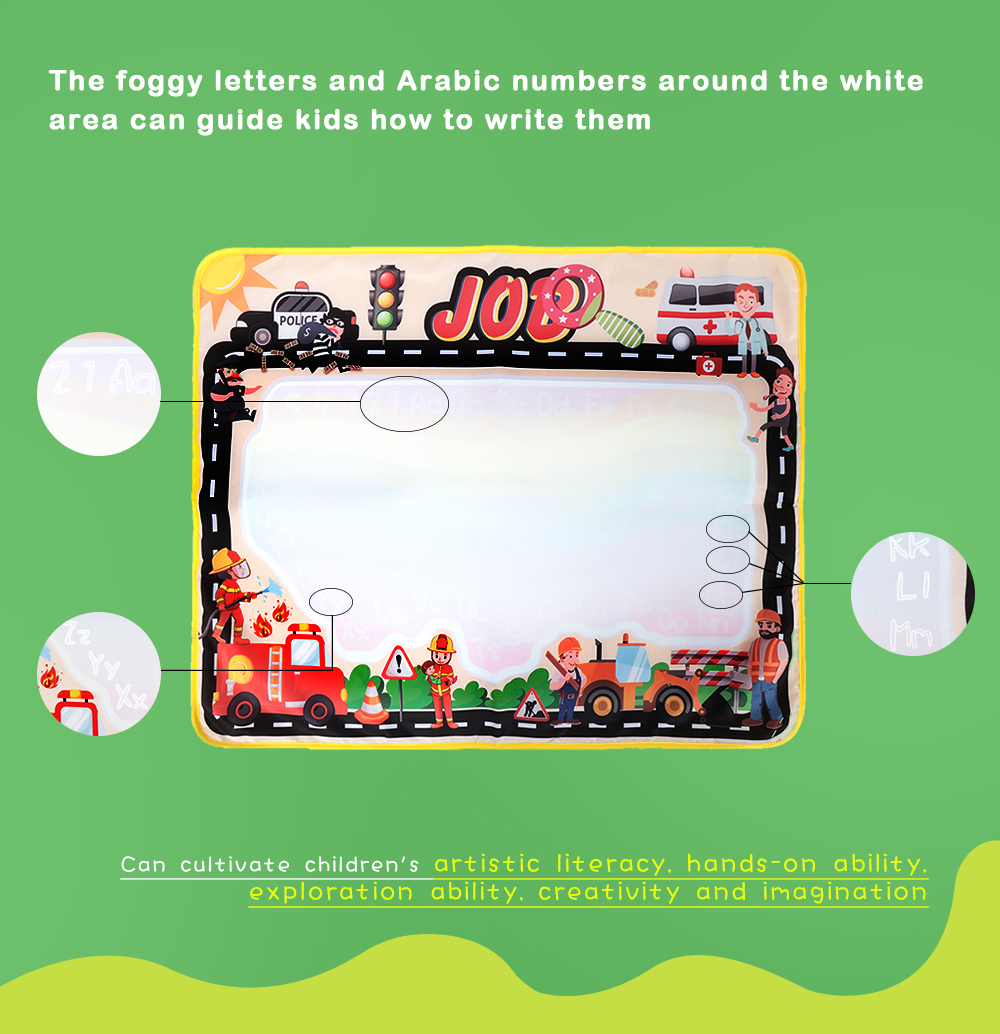 69 x 55cm Baby Kids Water Drawing Painting Mat Board Play Rug with Magic Pen 69 x 55cm Baby Kids Water Drawing Painting Mat Board Play Rug with Magic Pen