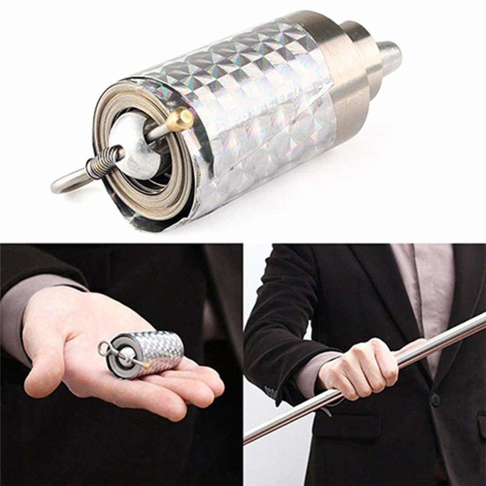 Appearing Cane Cudgel Metal Magic Close Up Illusion Silk To Wand Tricks Toy