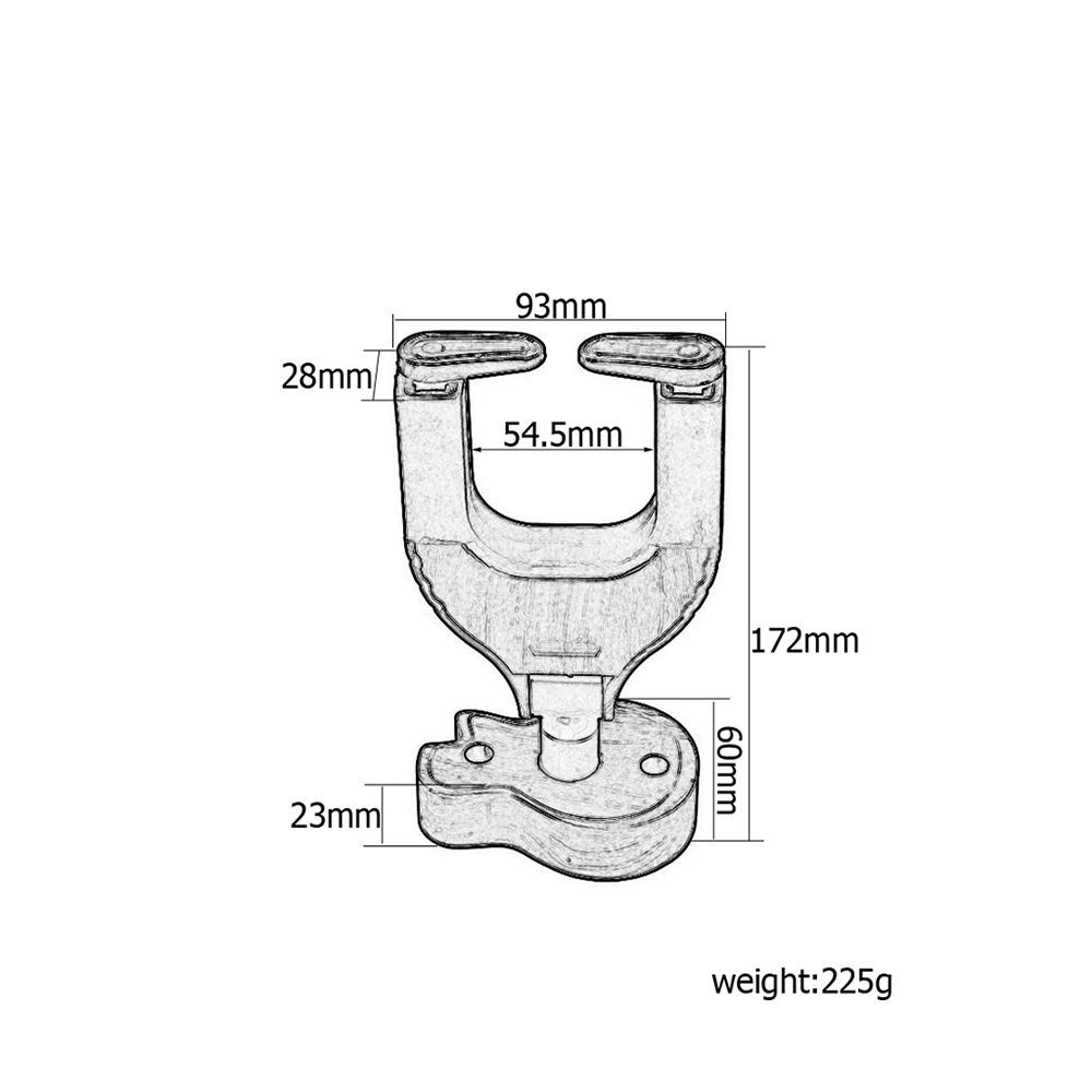Guitar Wall Mount Auto Lock Guitar Hanger Hard Wood Base in Guitar Shape Hook