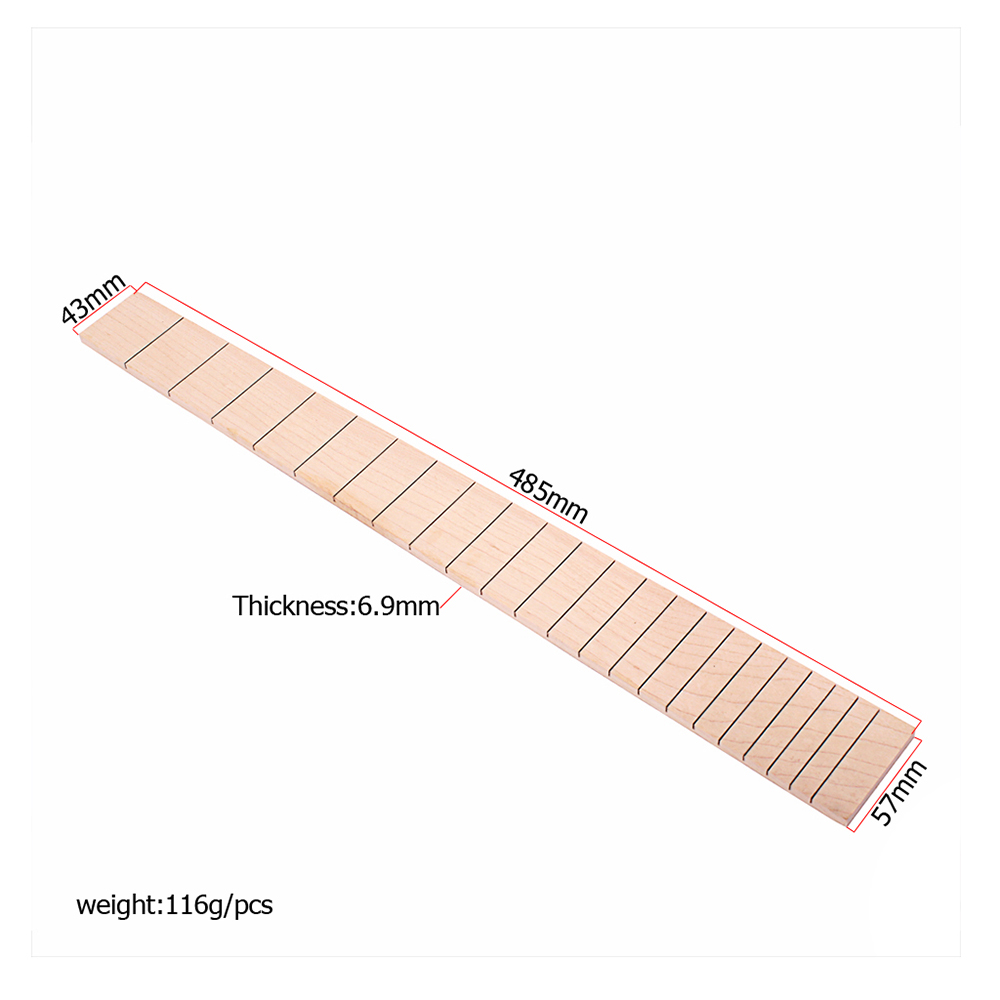 22 Frets Guitar Part Solid Maple Fretboard