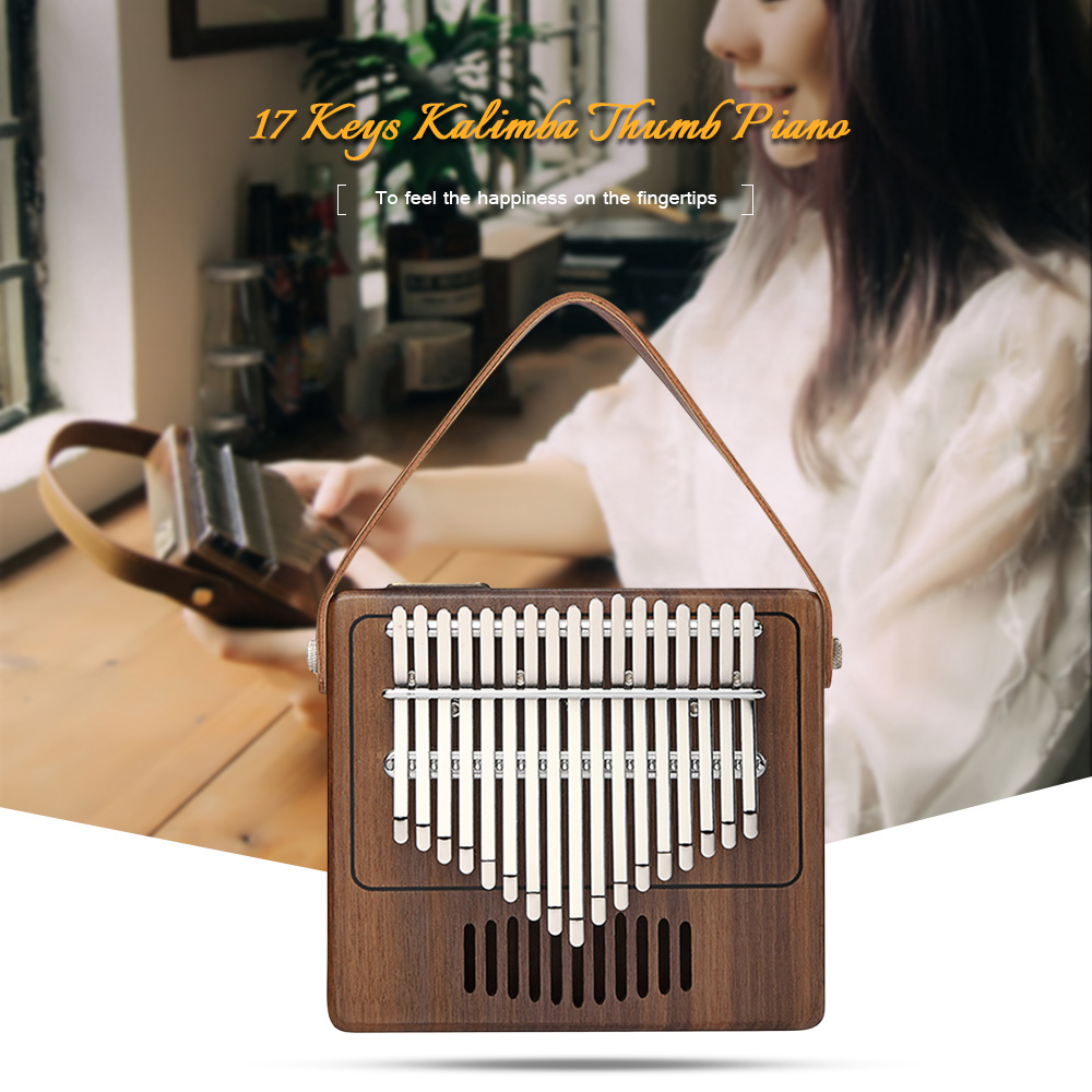 TOM TK - R1 17-key Kalimba Thumb Piano Walnut Wood Musical Instrument