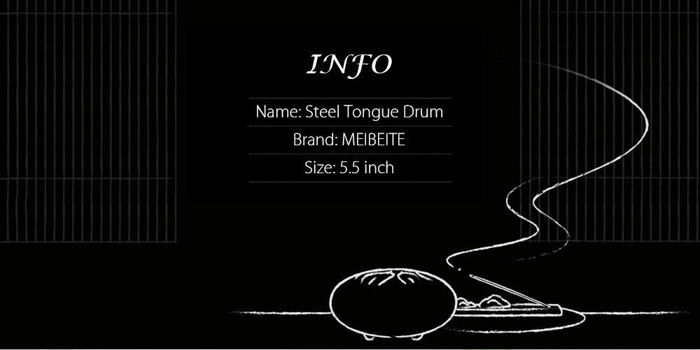 MEIBEITE Creative 5.5 inch Steel Tongue Drum Set Music Instrument MEIBEITE Creative 5.5 inch Steel Tongue Drum Set Music Instrument